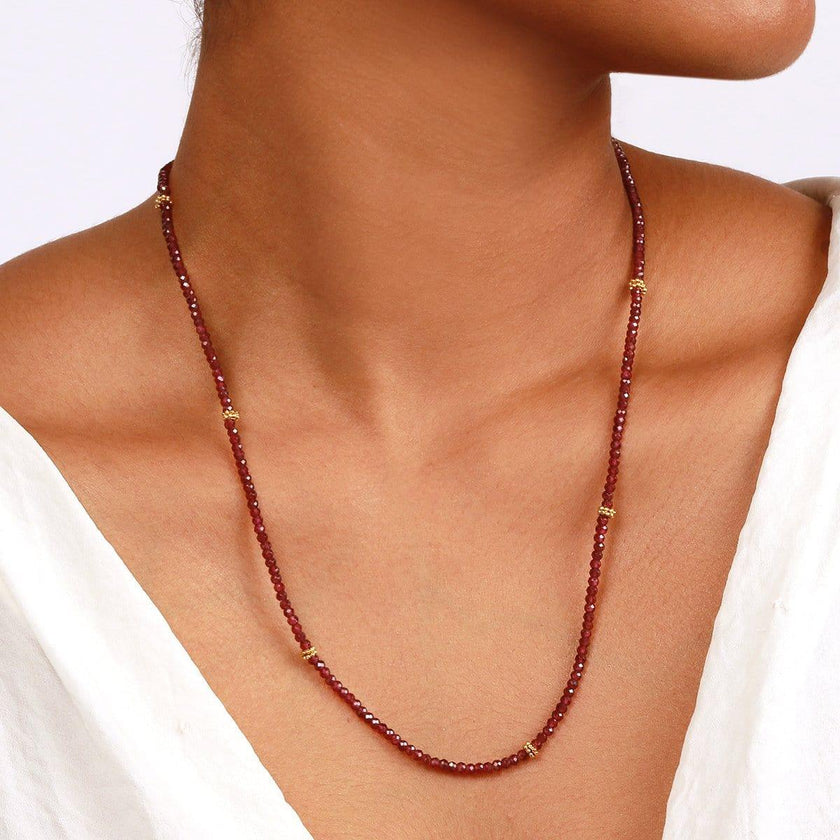 Spirit of Love Garnet Stone Wrap Bracelet