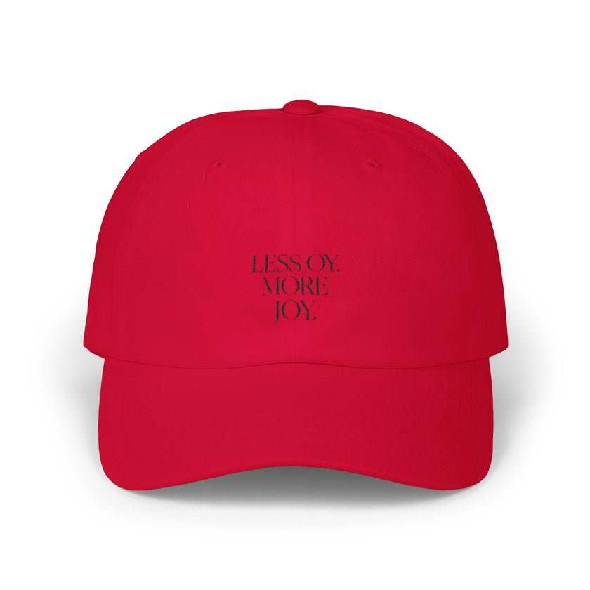 Dad Cap, Jewish Joy Hat, Less Oy More Joy Baseball Cap, Never Again, Jewish Humor Cap, Unisex Baseball Hat