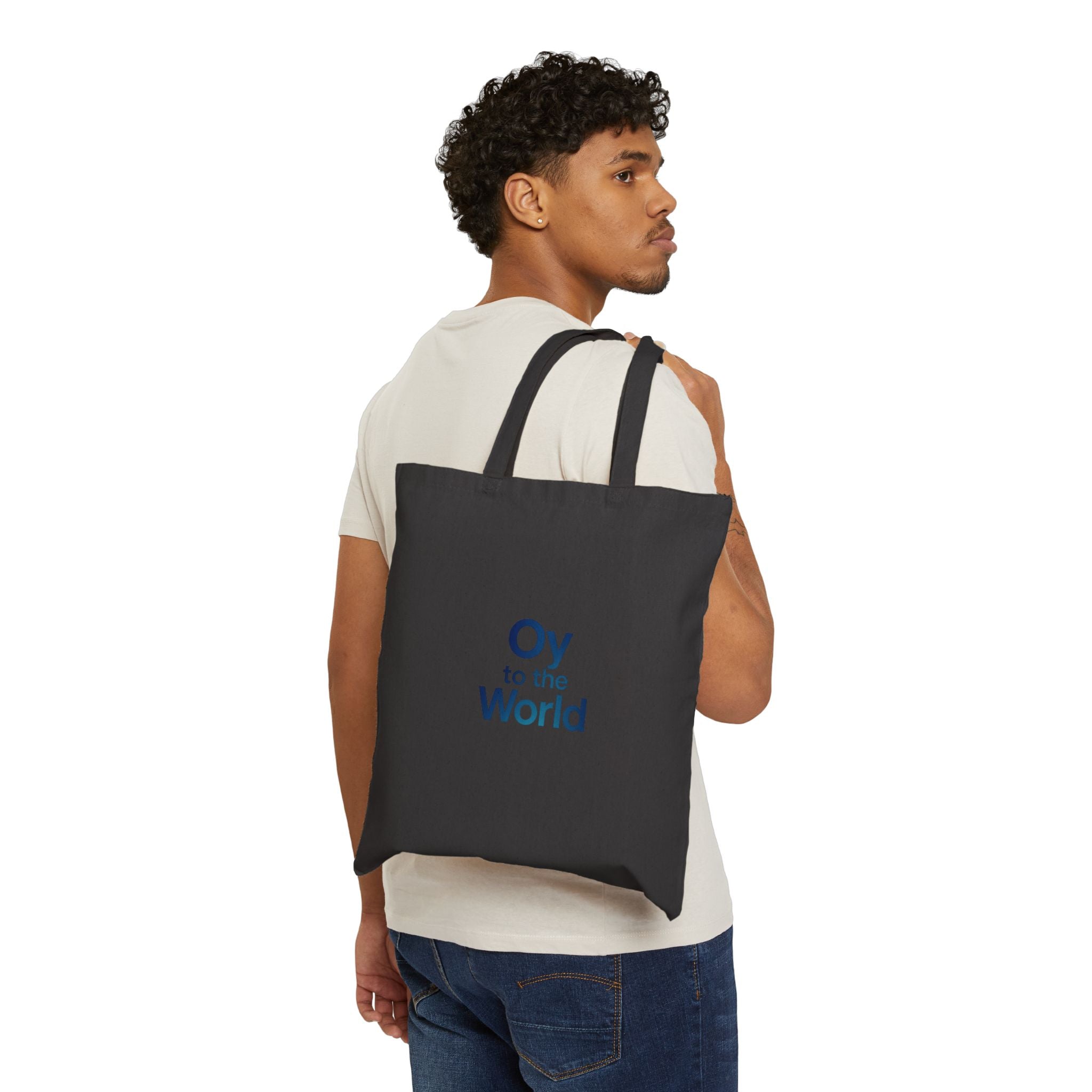 Oy to the World Tote Bag | Holiday Wordplay, Chrismukkah Hanukkah gift ideas Jewish humor
