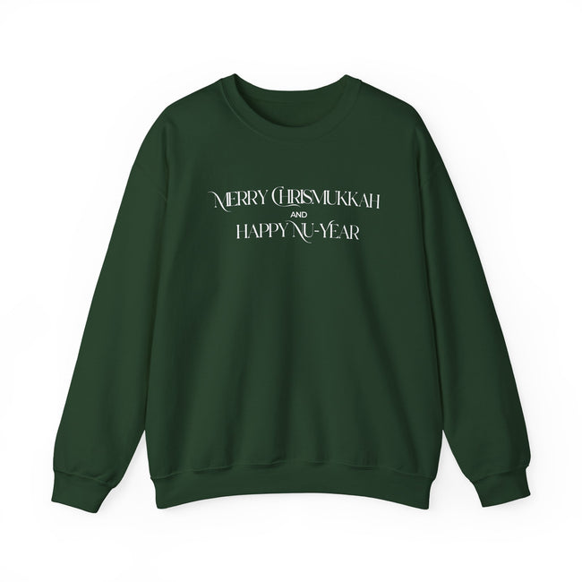 Merry Chrismukkah and Happy Nu Year Crewneck Sweatshirt | Holiday Mashup