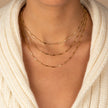 Solid Bar X Ball Chain Necklace