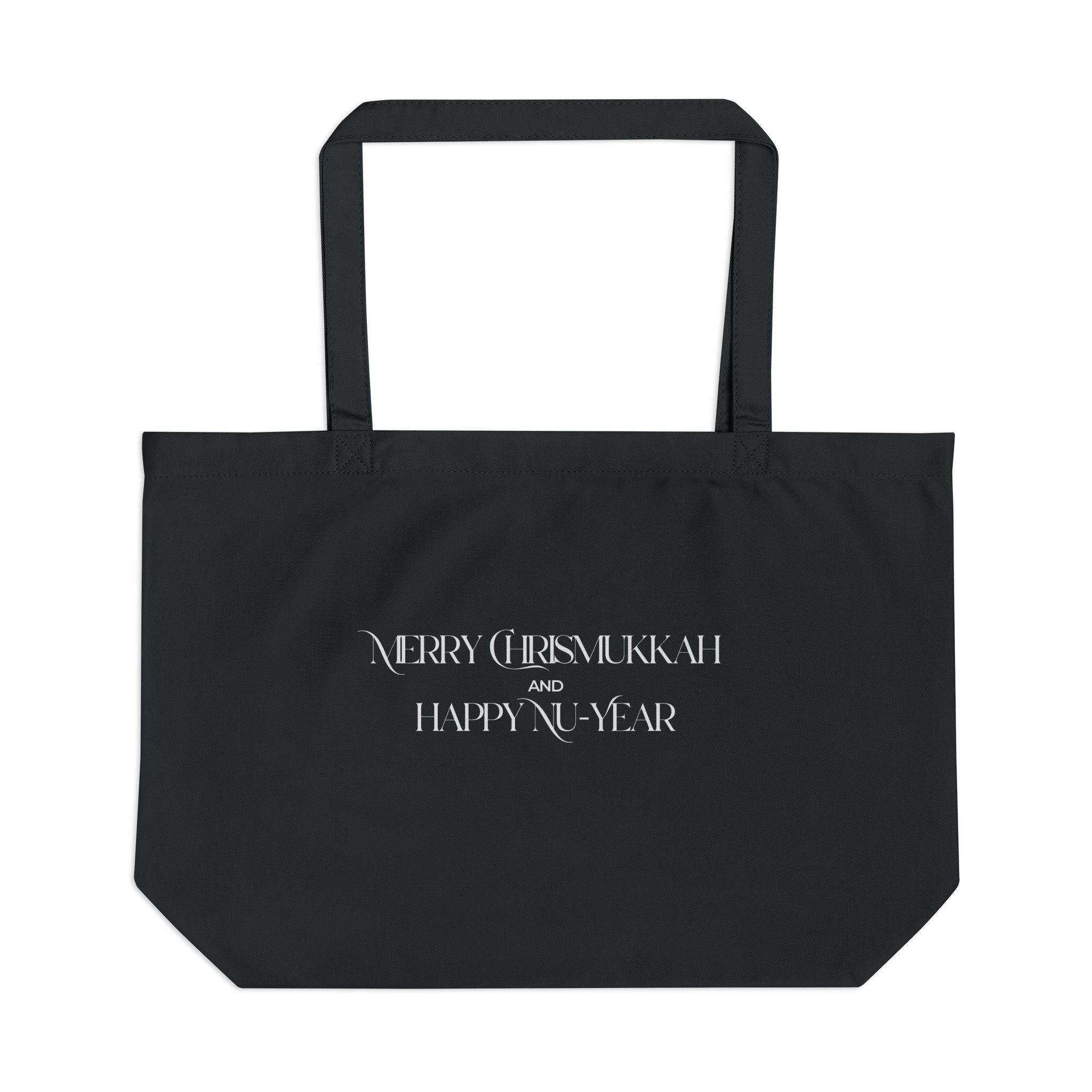 Merry Chrismukkah and Happy Nu-Year Tote | Large Eco Tote
