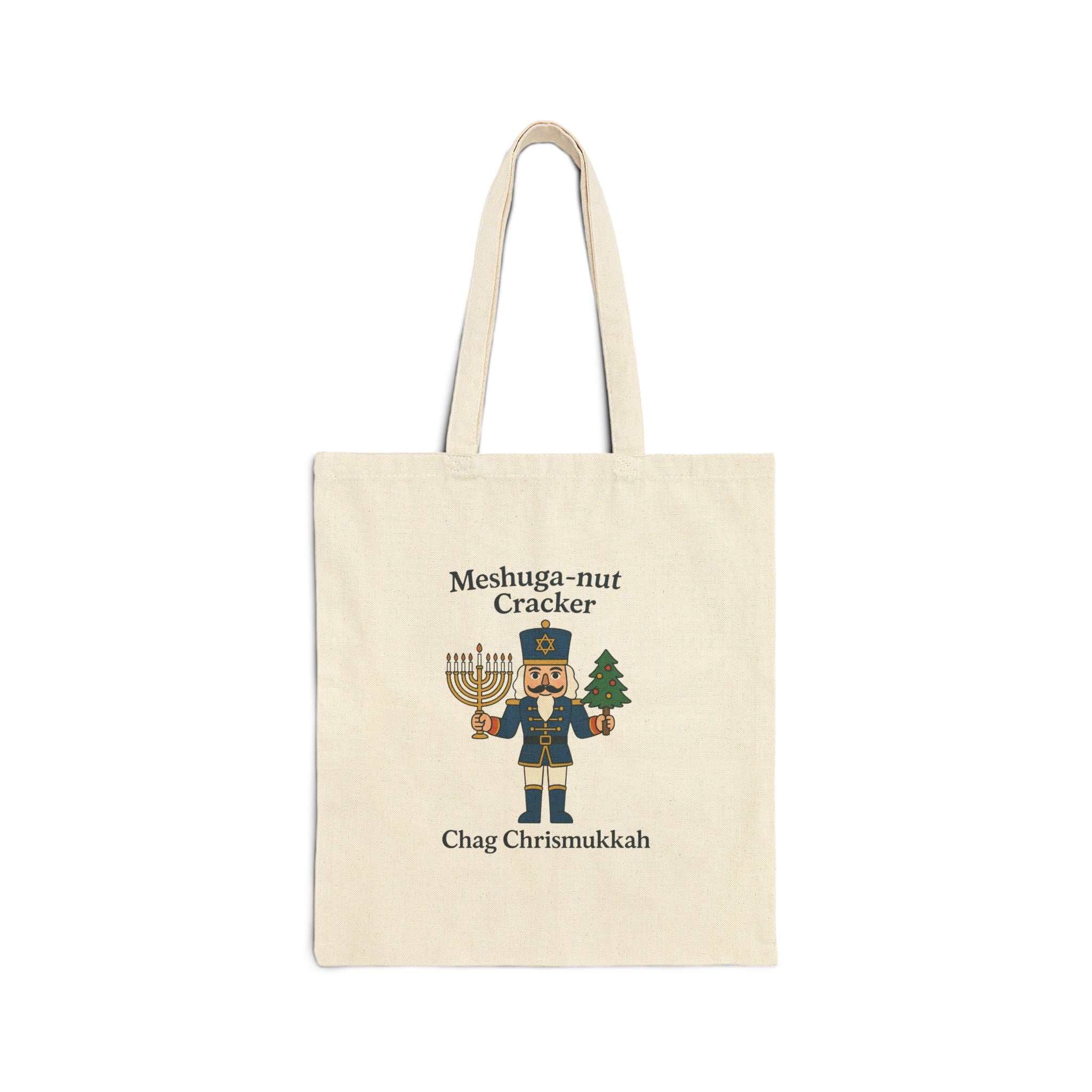 Nutcracker Menorah Tote Bag | Chag Chrismukkah Meshuga-nut Cracker Holiday