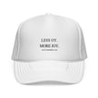Less Oy More Joy trucker cap | minimalist text hat, Jewish humor