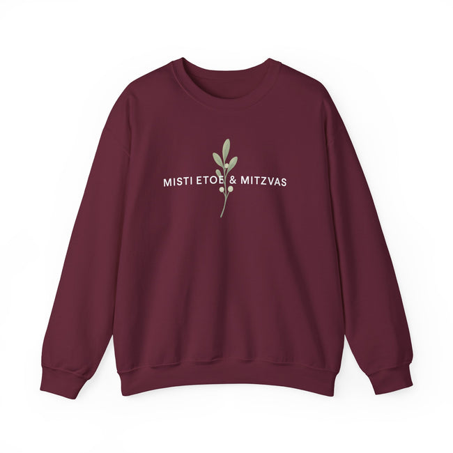 Mistletoe & Mitzvahs Sweatshirt | Minimal Holiday Hanukkah Design