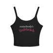 Somebody's Bubbeleh Women's Spaghetti Strap Tank Top, Jewish Humor, Cute Crop Top, Casual Spring Outfit, Perfect for Festivals,
