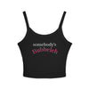 Somebody's Bubbeleh Women's Spaghetti Strap Tank Top, Jewish Humor, Cute Crop Top, Casual Spring Outfit, Perfect for Festivals,
