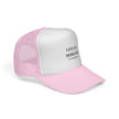 Less Oy More Joy trucker cap | minimalist text hat, Jewish humor