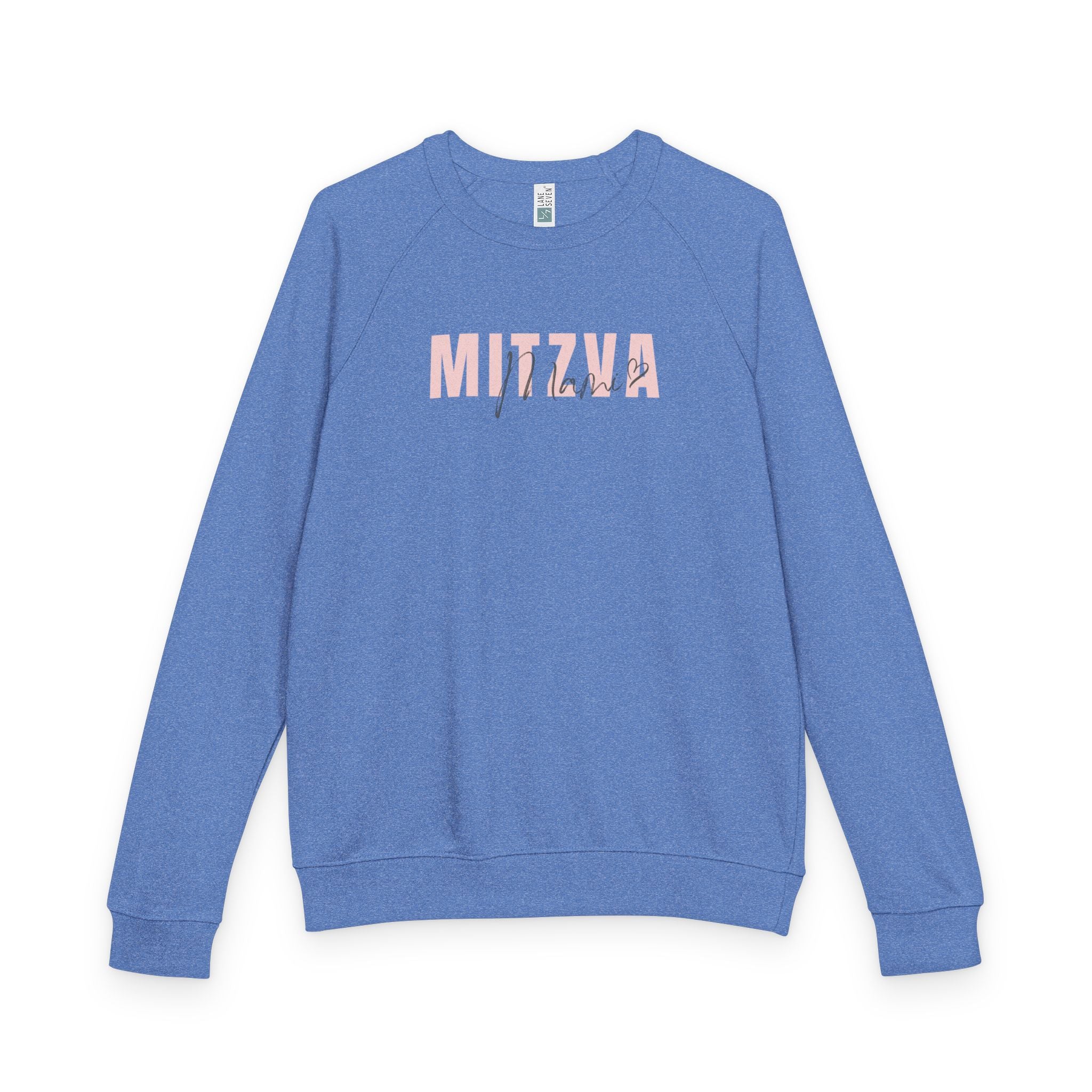 Raglan Crewneck Sweatshirt, Mitzva Mami Latino Judeo Judaica Latinx Clothing, Unisex Top, Gift for Hispanic Jew, Religious Apparel, Hanukkah