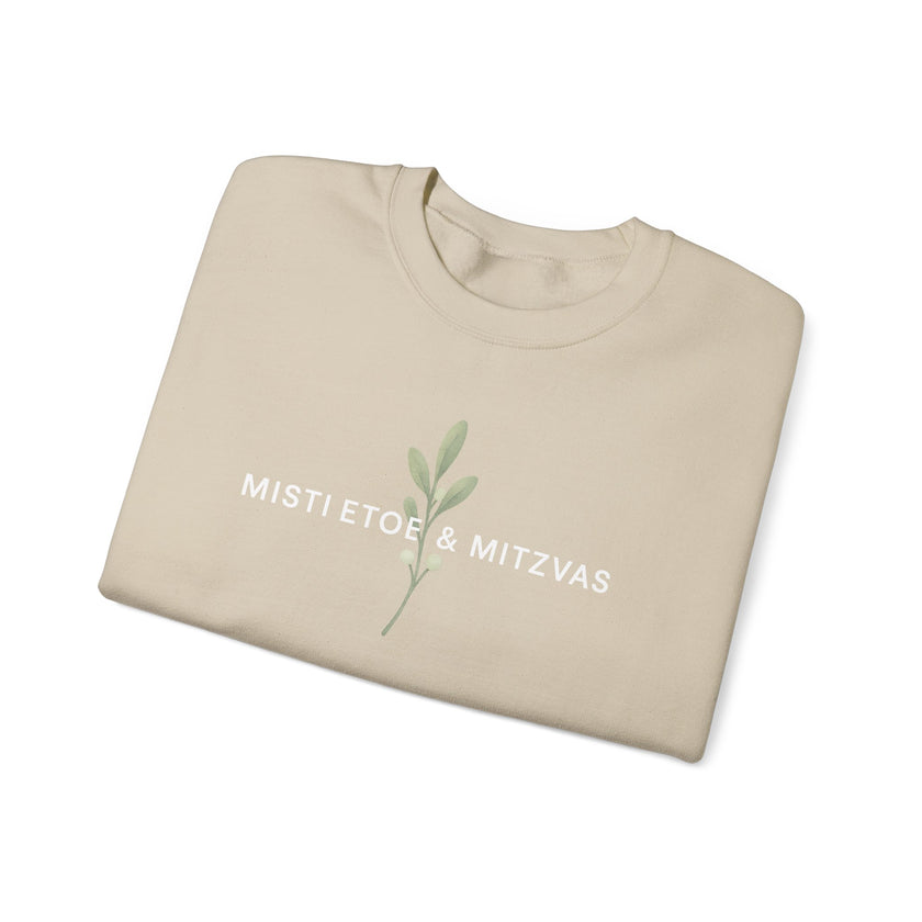 Mistletoe & Mitzvahs Sweatshirt | Minimal Holiday Hanukkah Design