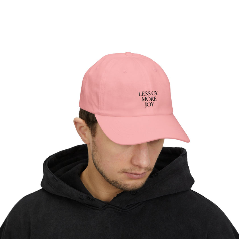 Dad Cap, Jewish Joy Hat, Less Oy More Joy Baseball Cap, Never Again, Jewish Humor Cap, Unisex Baseball Hat