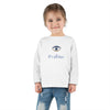 Positive Energy Toddler Long Sleeve Tee with Evil Eye Design, Good Vibes Shirt for Kids, Jewish Christian Clothing, Religious Toddler Top