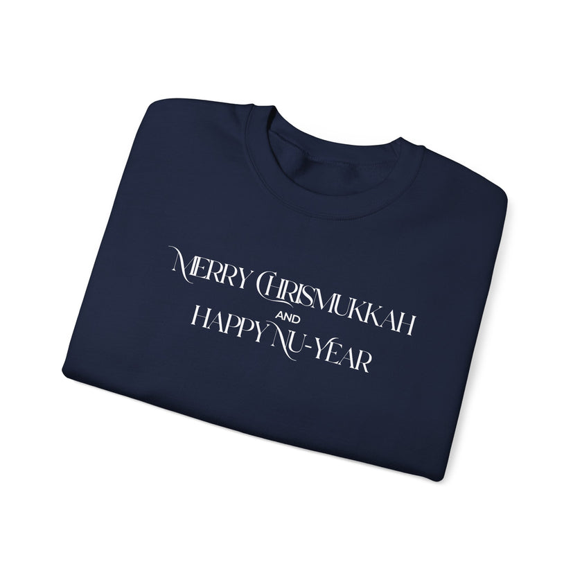 Merry Chrismukkah and Happy Nu Year Crewneck Sweatshirt | Holiday Mashup
