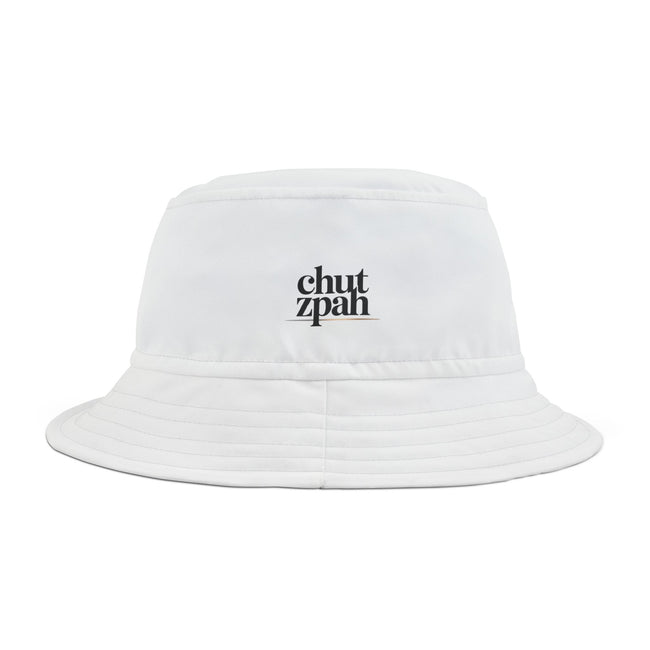 Chutzpah Bucket Hat, Trendy AOP Hat for Summer, Beachwear Accessory, Gift for Festivals, Casual Outdoor Style