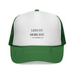 Less Oy More Joy trucker cap | minimalist text hat, Jewish humor