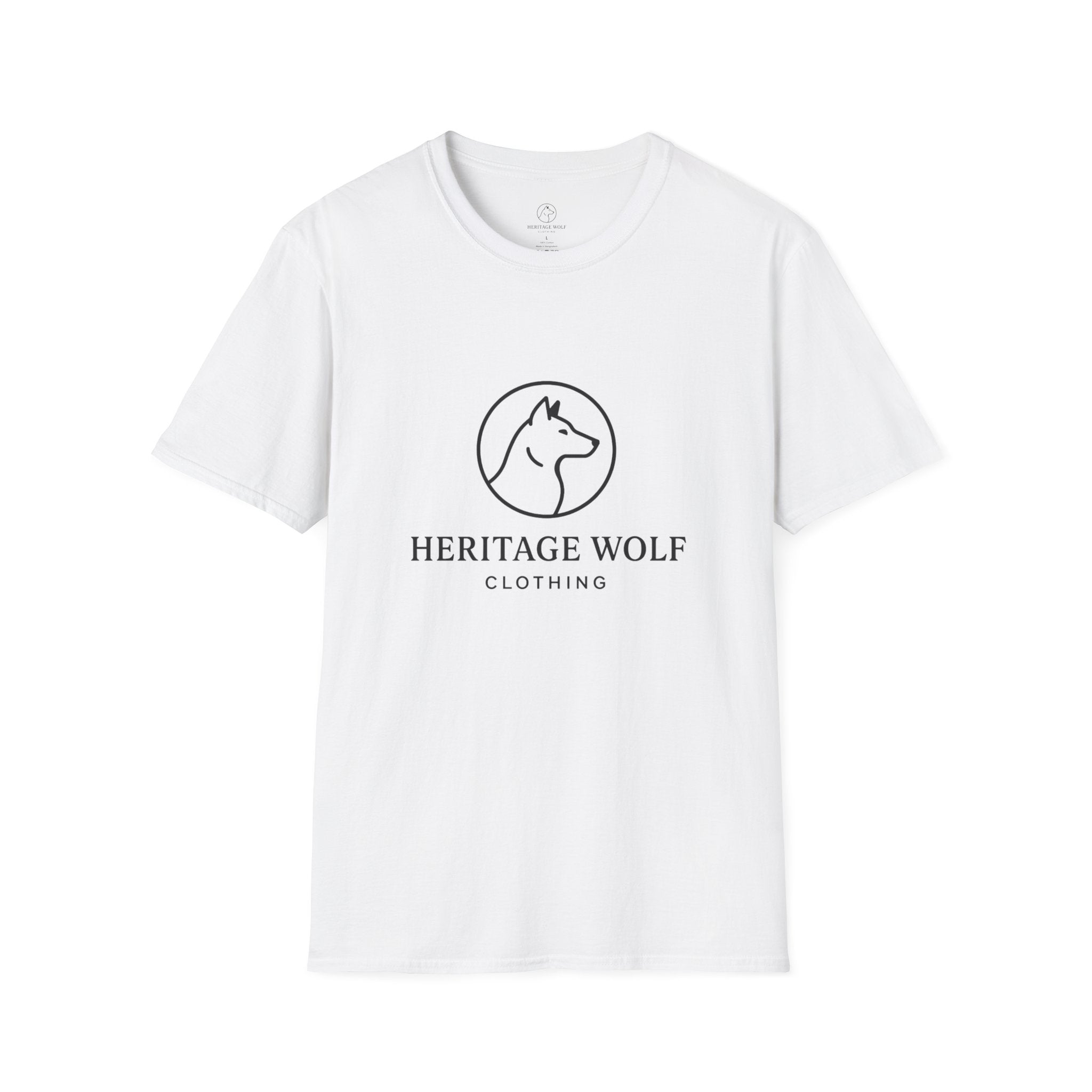Heritage Wolf Unisex Softstyle T-Shirt - Comfy Tee for Animal Lovers, Casual Wear, Nature Inspired, Gift for Wolf Enthusiasts