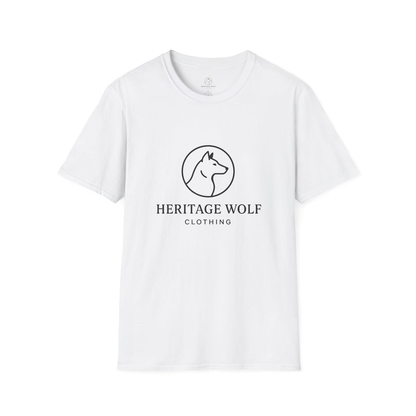 Heritage Wolf Unisex Softstyle T-Shirt - Comfy Tee for Animal Lovers, Casual Wear, Nature Inspired, Gift for Wolf Enthusiasts