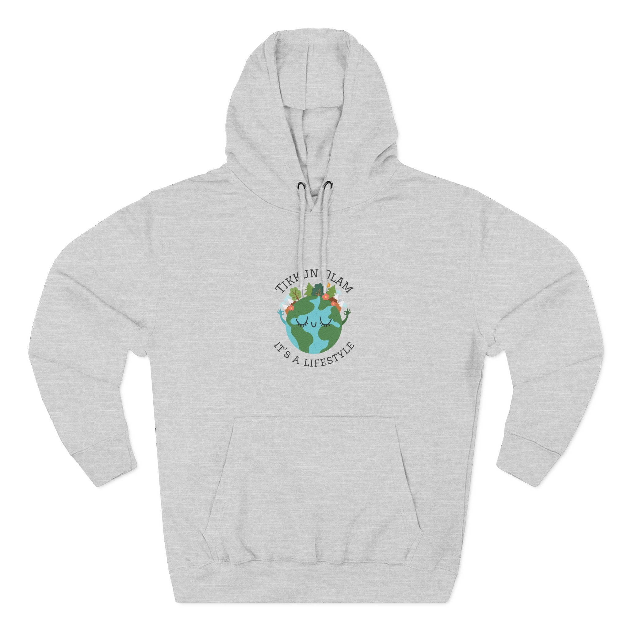 Tikkun Olam Three Panel Fleece Hoodie