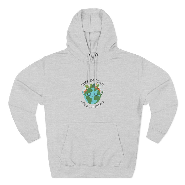 Tikkun Olam Three Panel Fleece Hoodie