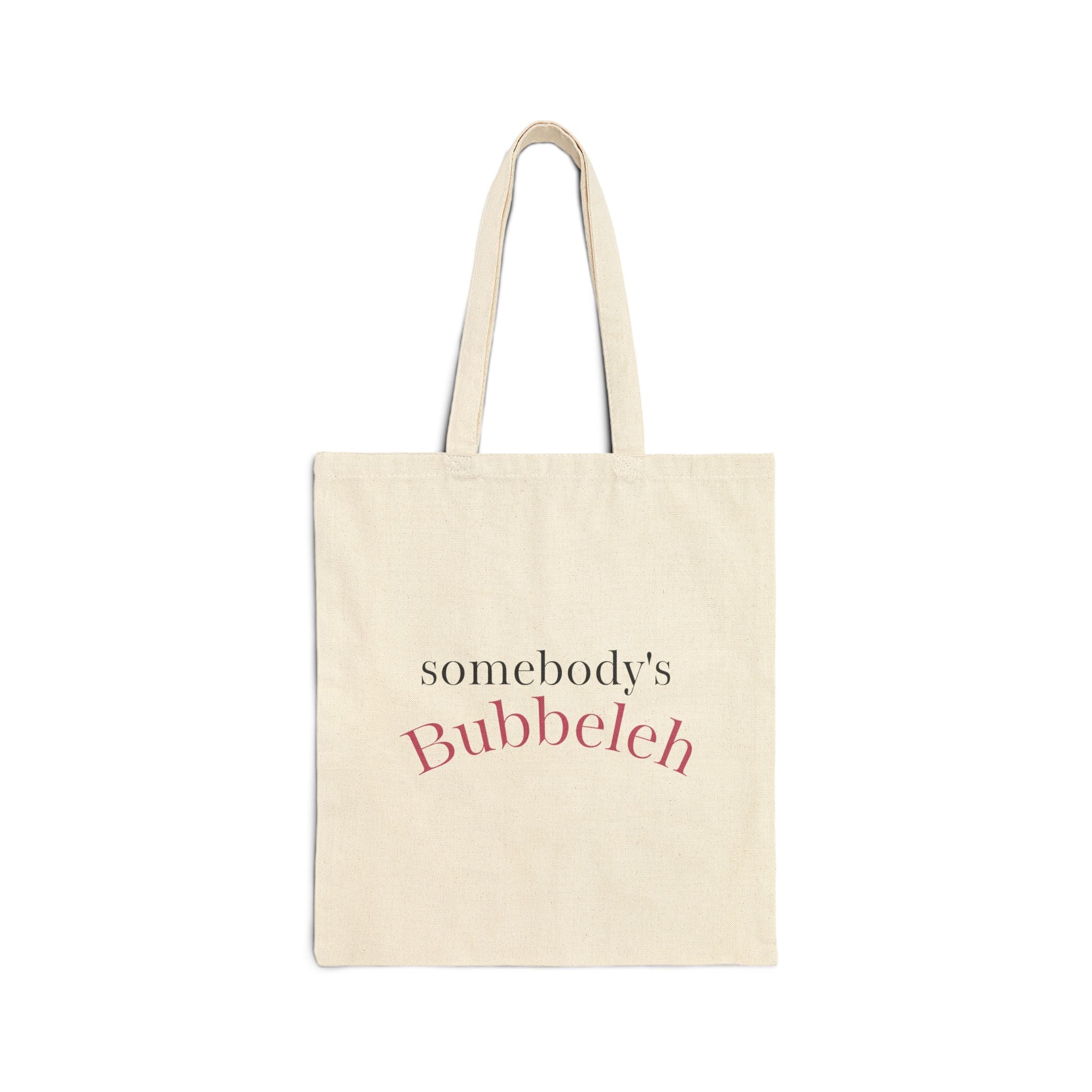 Yiddish Bubbeleh Cotton Canvas Tote Bag | Eco-Friendly Shopping, Beach, Market, Gift, Jewish Humor