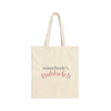 Yiddish Bubbeleh Cotton Canvas Tote Bag | Eco-Friendly Shopping, Beach, Market, Gift, Jewish Humor