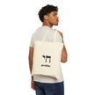 Chai Profile Cotton Canvas Tote Bag | Eco-Friendly Shopping, Beach, Market, Gift, Jewish Humor