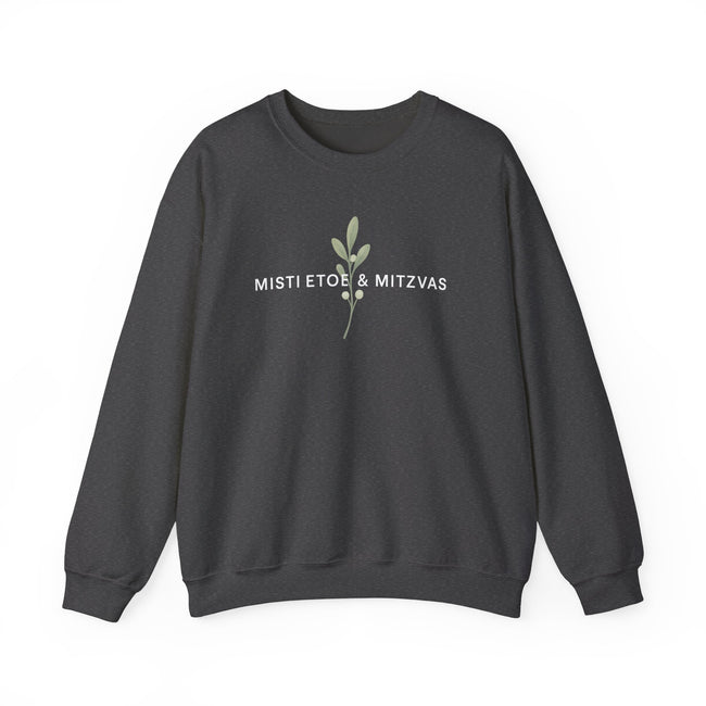 Mistletoe & Mitzvahs Sweatshirt | Minimal Holiday Hanukkah Design