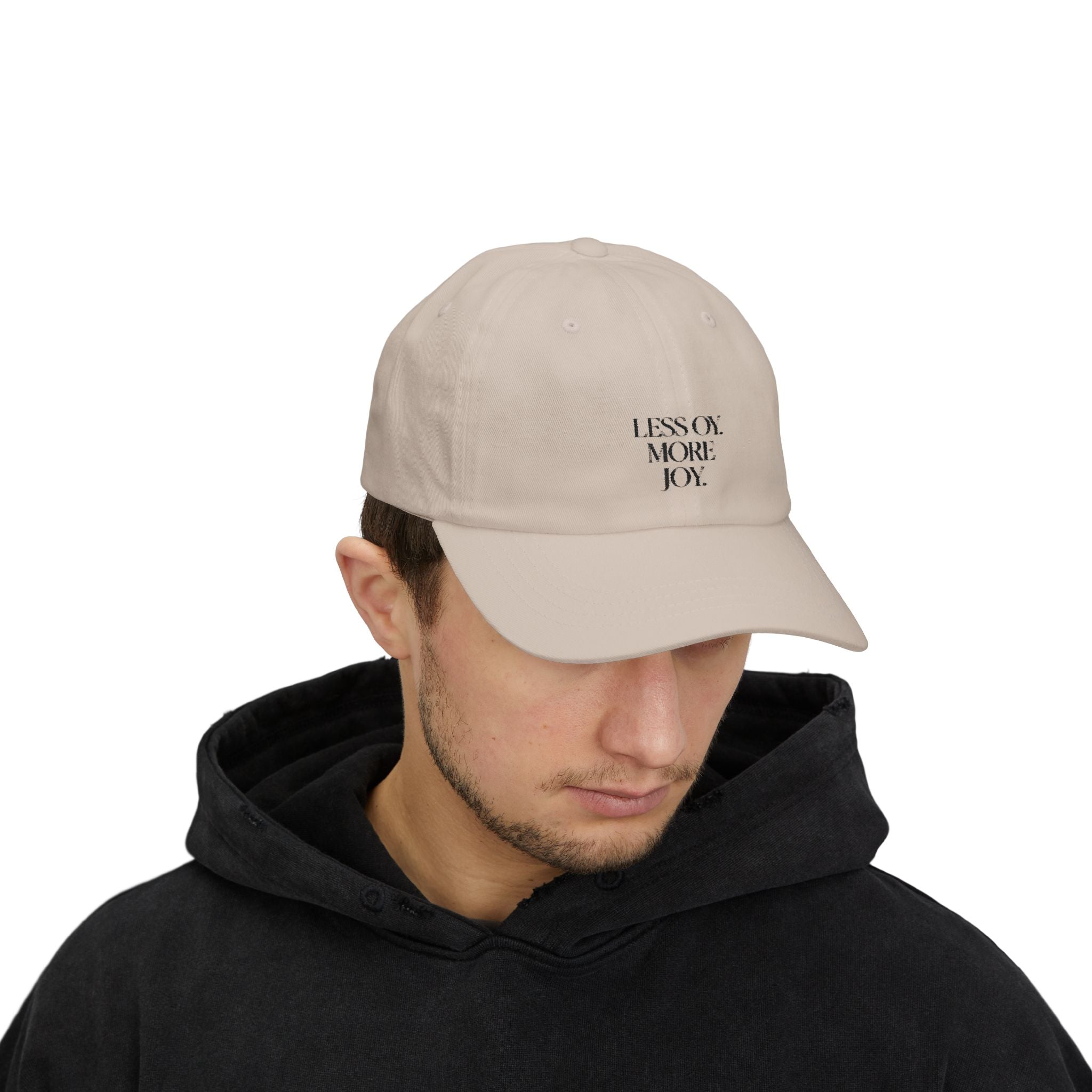 Dad Cap, Jewish Joy Hat, Less Oy More Joy Baseball Cap, Never Again, Jewish Humor Cap, Unisex Baseball Hat