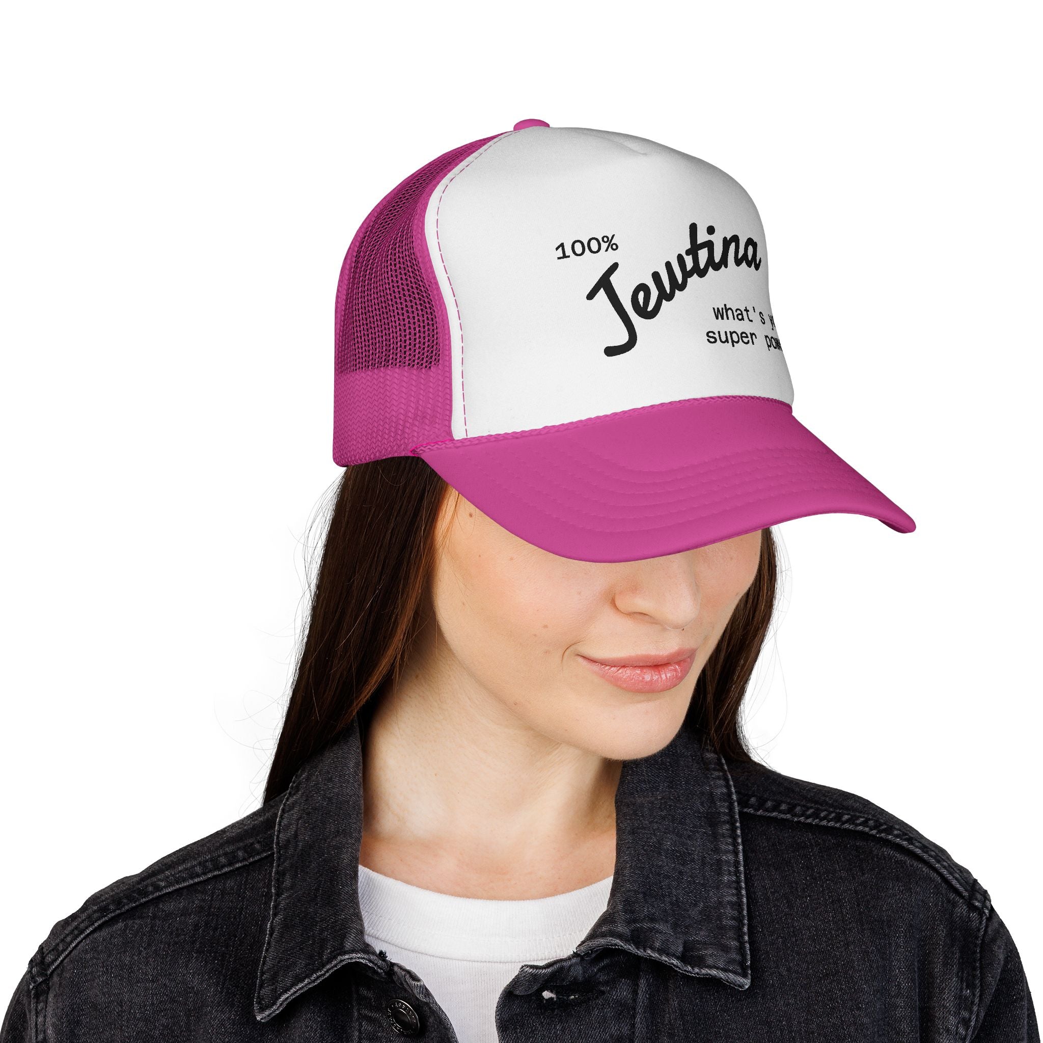Trucker Caps, Jewish Latina Latinx Hat for Women and Men, Adjustable Baseball Cap, Vintage Style, Unique Gift Idea, Embroidered Design