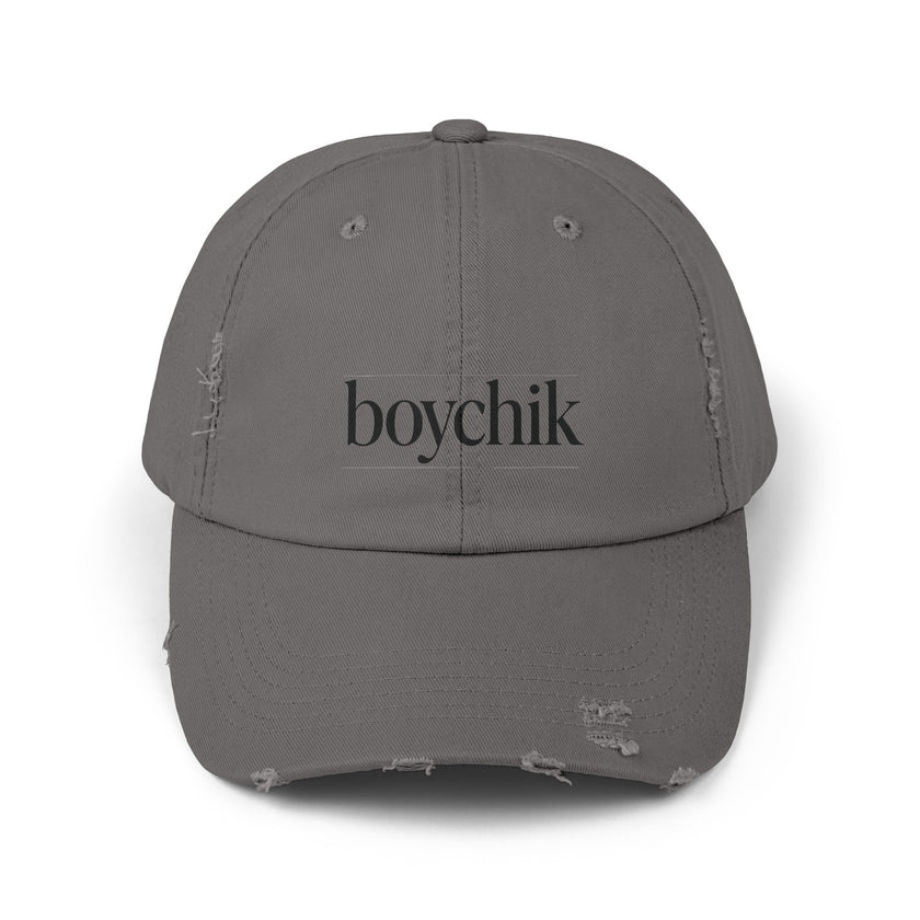Distressed Cap, Boychik, Hanukkah Gift, Jewish Humor, Hebrew, Unisex Hat, Yiddish Bag Boy Cap, Jewish Cap