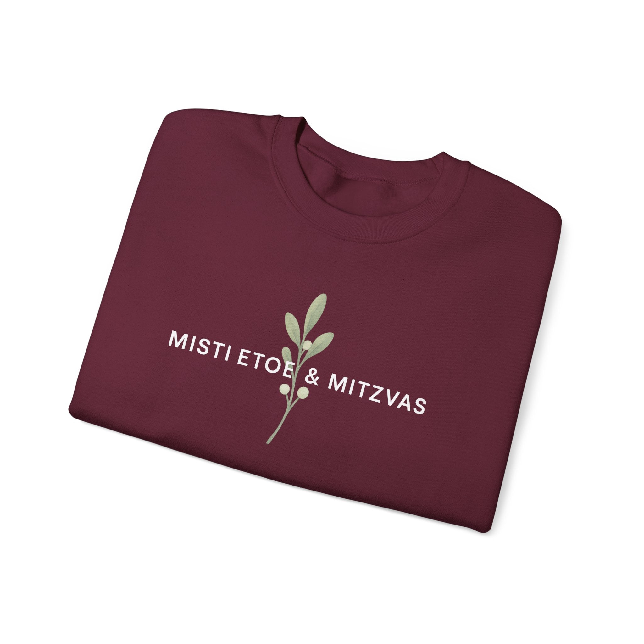 Mistletoe & Mitzvahs Sweatshirt | Minimal Holiday Hanukkah Design