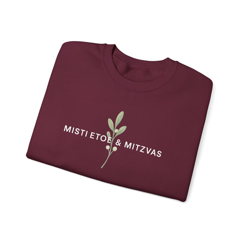 Mistletoe & Mitzvahs Sweatshirt | Minimal Holiday Hanukkah Design