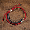 Iridescent Security - Matte Onyx Evil Eye Red String Bracelet
