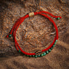 Fiery Luck - Jade Evil Eye Charm Wrap