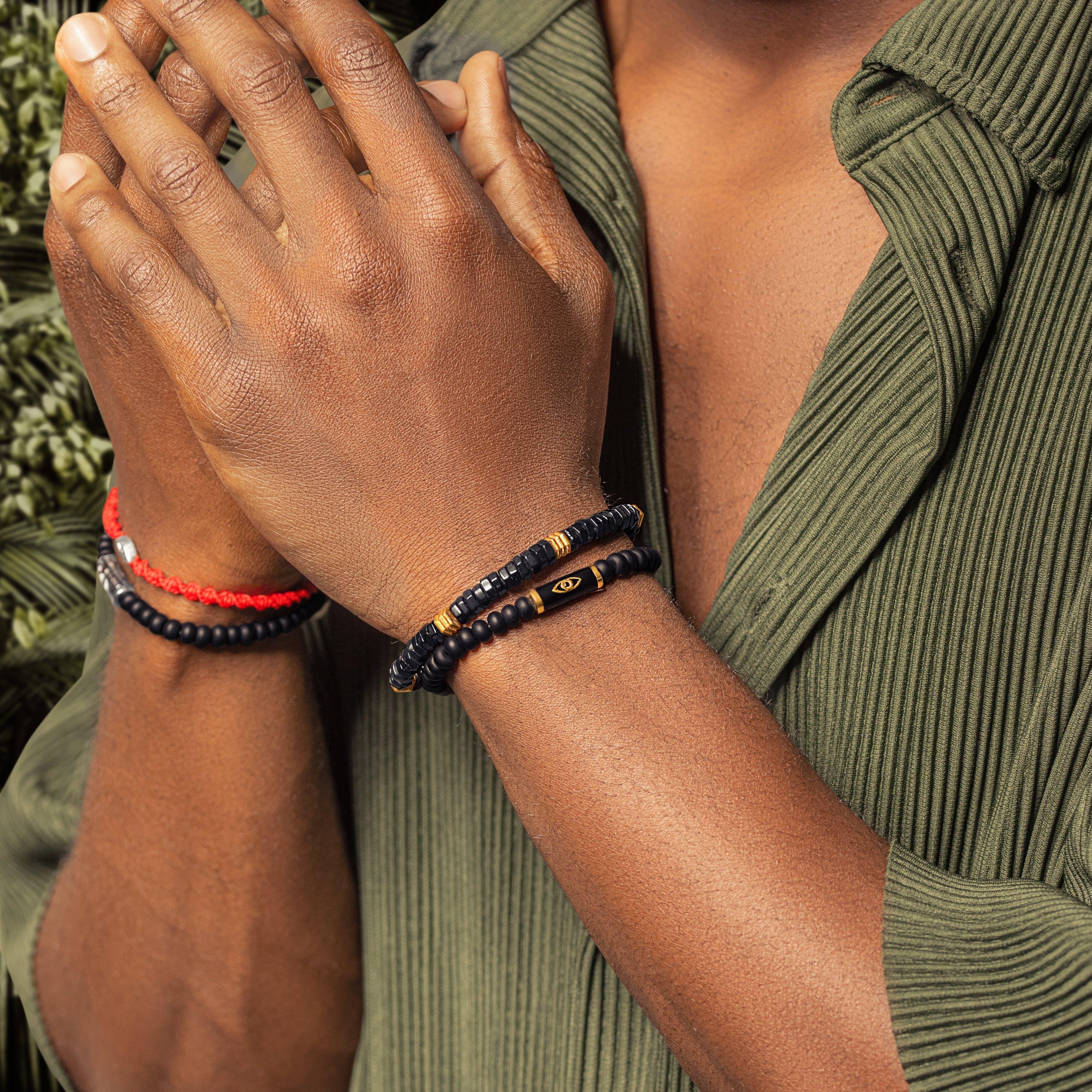 Prosperous Journey - Evil Eye Onyx Bracelet