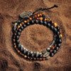 Ultimate Prosperity - Onyx Labradorite Tiger's Eye Triple Protection Wrap