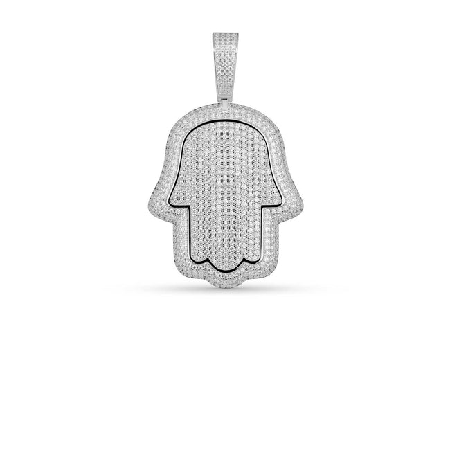 Hand Of God Hamsa Pendant 925 Sterling Silver