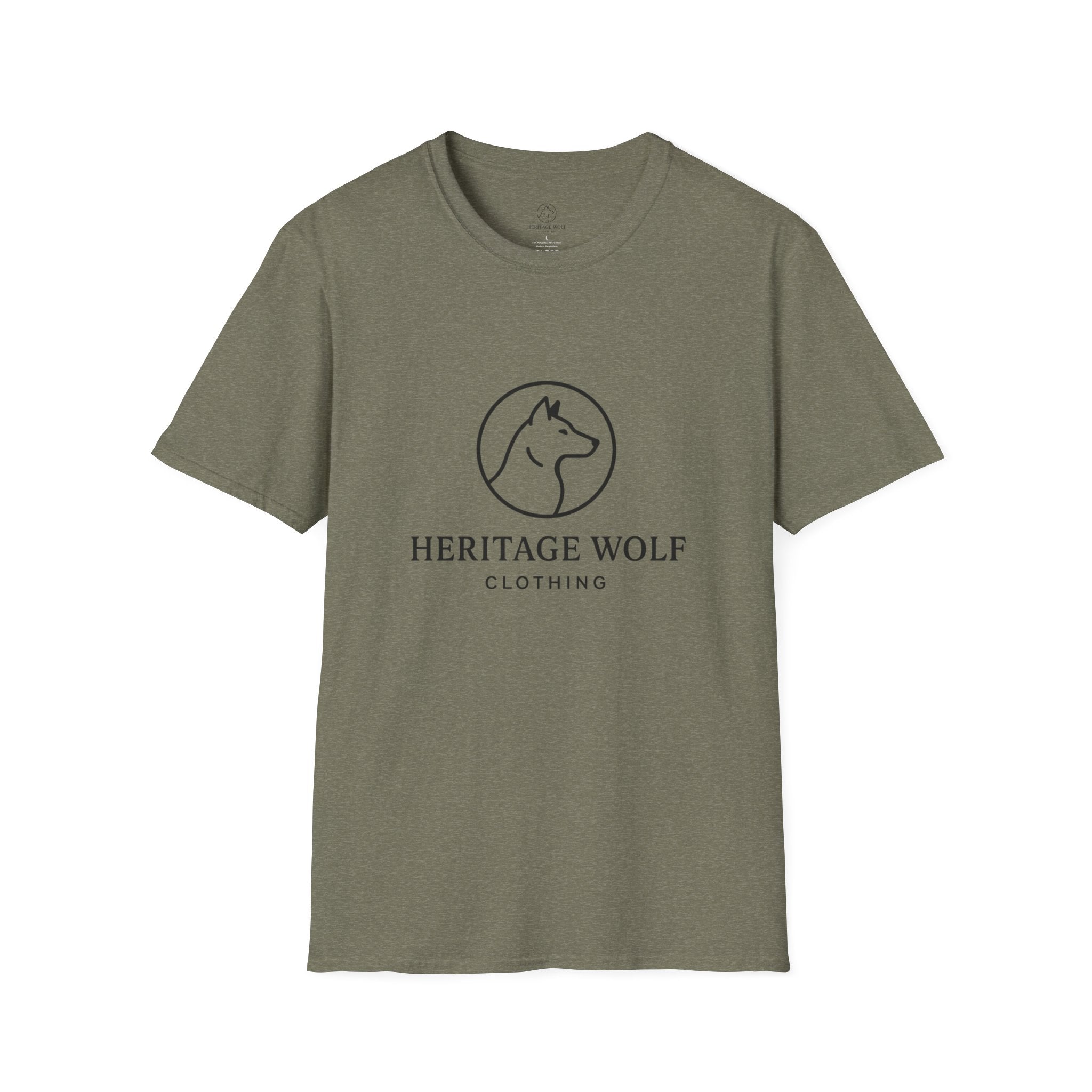 Heritage Wolf Unisex Softstyle T-Shirt - Comfy Tee for Animal Lovers, Casual Wear, Nature Inspired, Gift for Wolf Enthusiasts