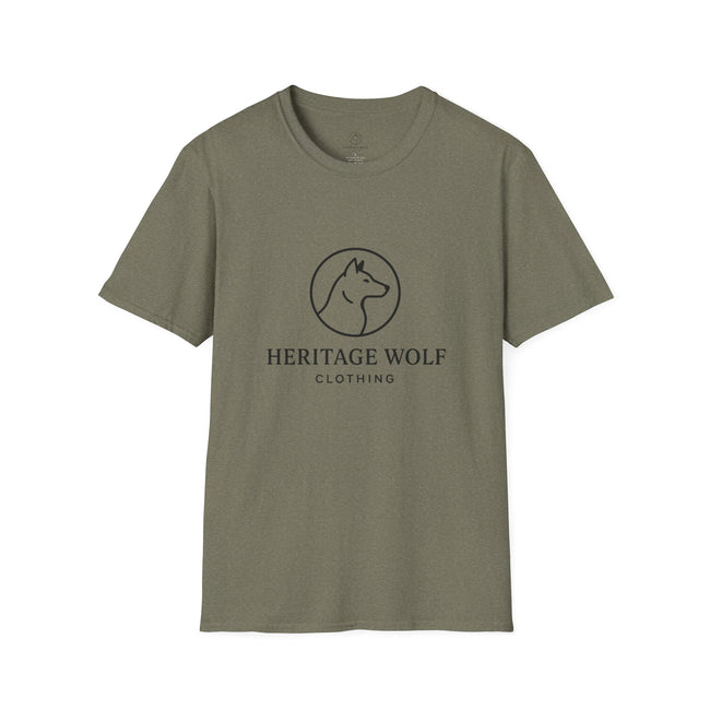Heritage Wolf Unisex Softstyle T-Shirt - Comfy Tee for Animal Lovers, Casual Wear, Nature Inspired, Gift for Wolf Enthusiasts
