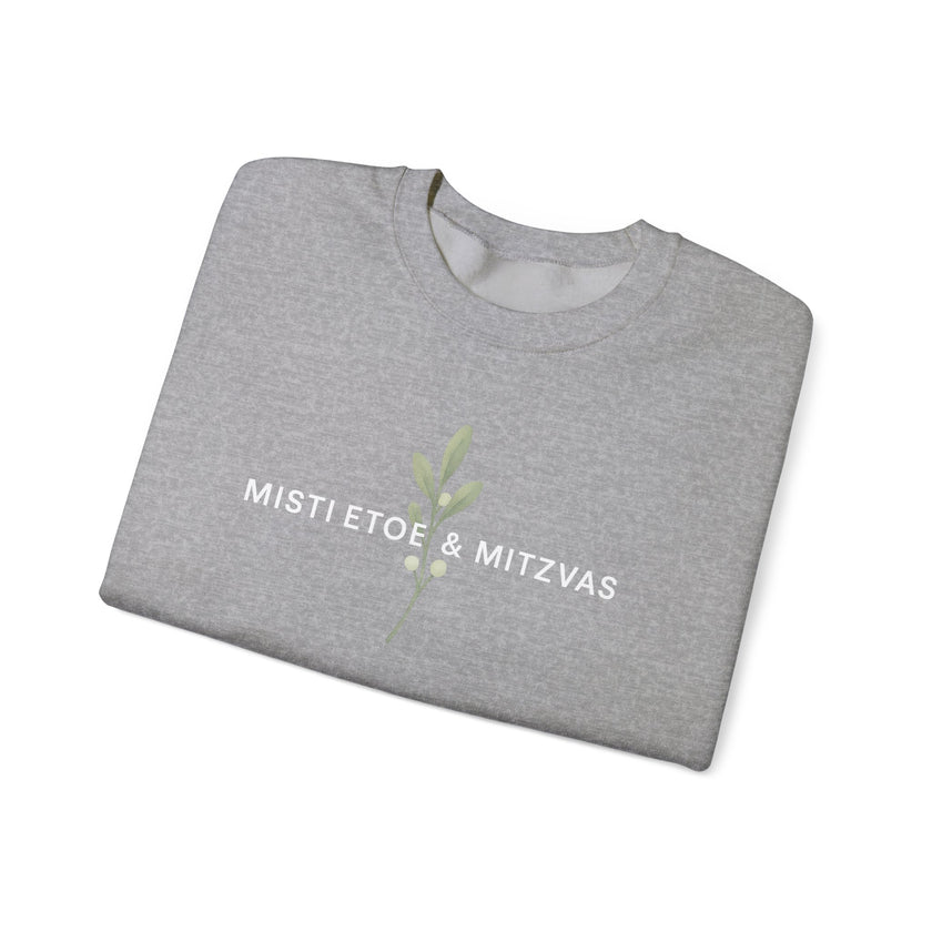 Mistletoe & Mitzvahs Sweatshirt | Minimal Holiday Hanukkah Design