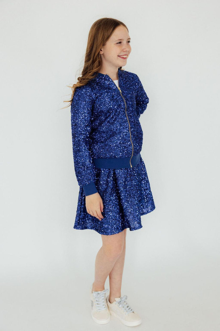 Royal Blue Sequin Twirl Skort