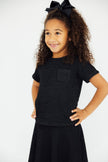 Black Scrunchy Pocket Tee