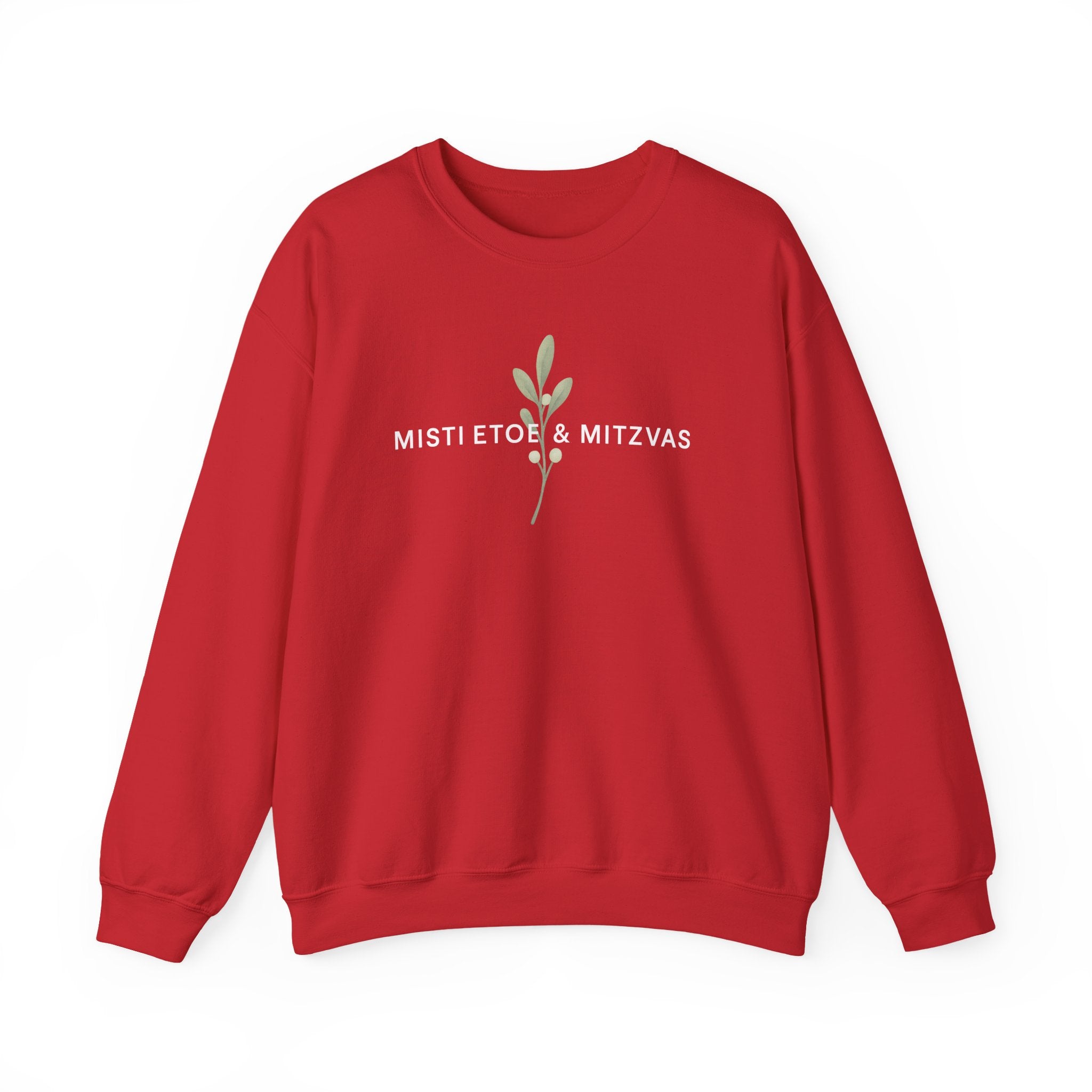Mistletoe & Mitzvahs Sweatshirt | Minimal Holiday Hanukkah Design