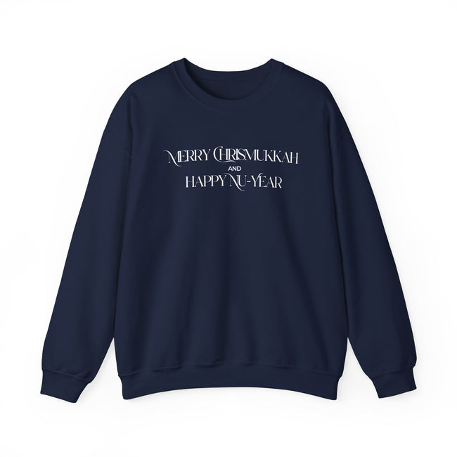Merry Chrismukkah and Happy Nu Year Crewneck Sweatshirt | Holiday Mashup