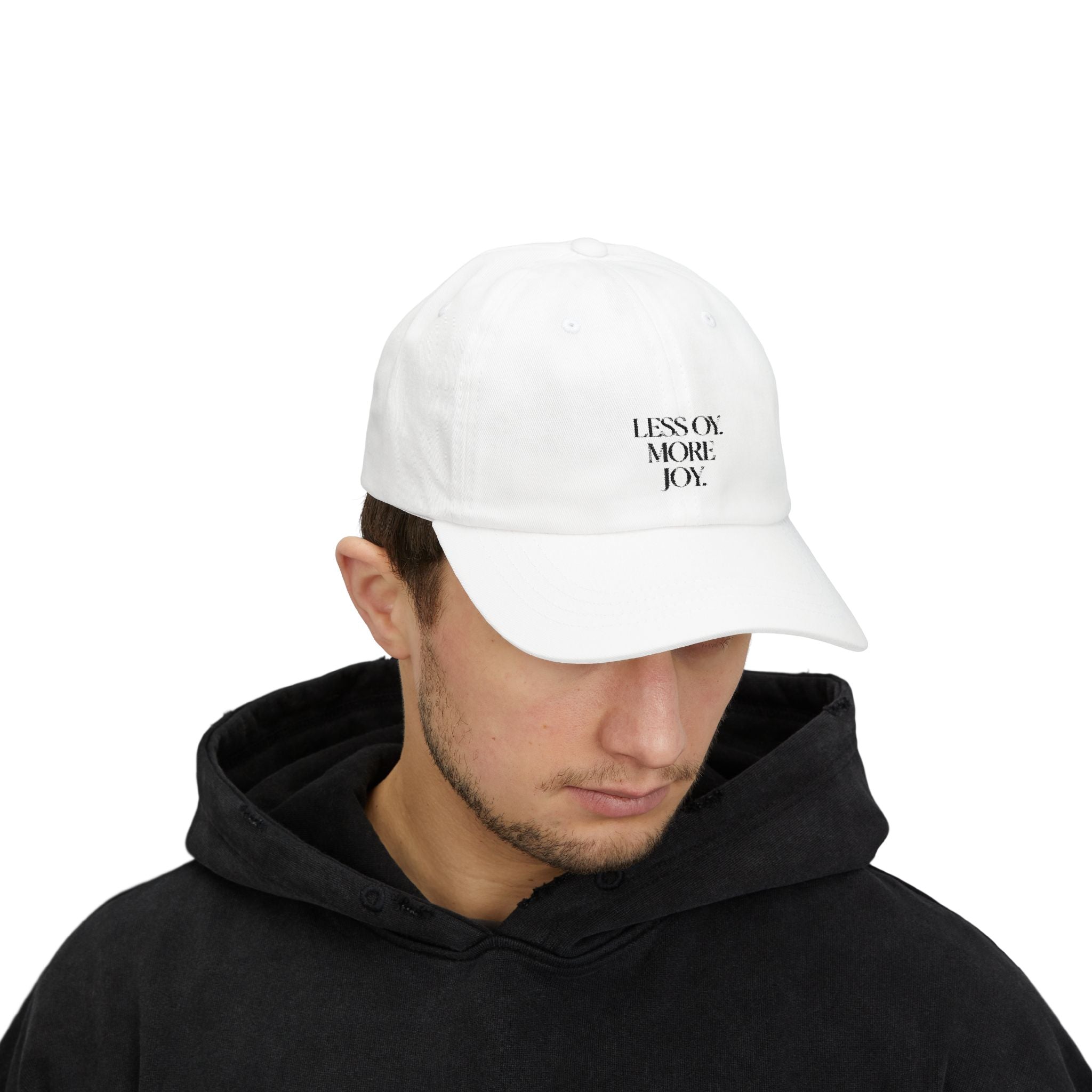 Dad Cap, Jewish Joy Hat, Less Oy More Joy Baseball Cap, Never Again, Jewish Humor Cap, Unisex Baseball Hat