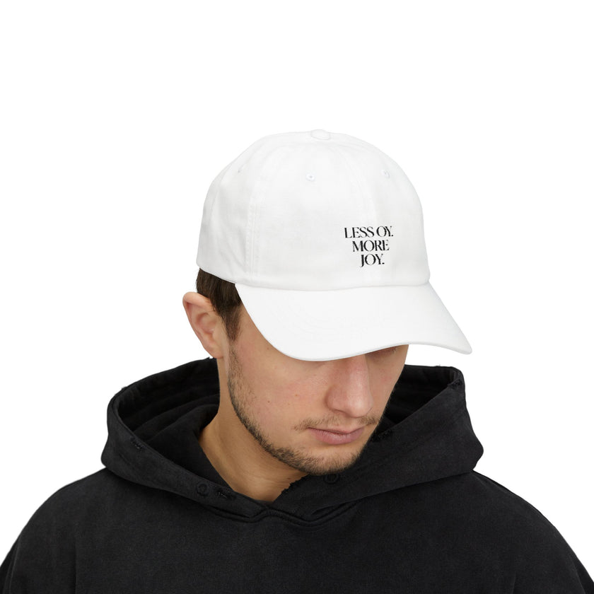 Dad Cap, Jewish Joy Hat, Less Oy More Joy Baseball Cap, Never Again, Jewish Humor Cap, Unisex Baseball Hat
