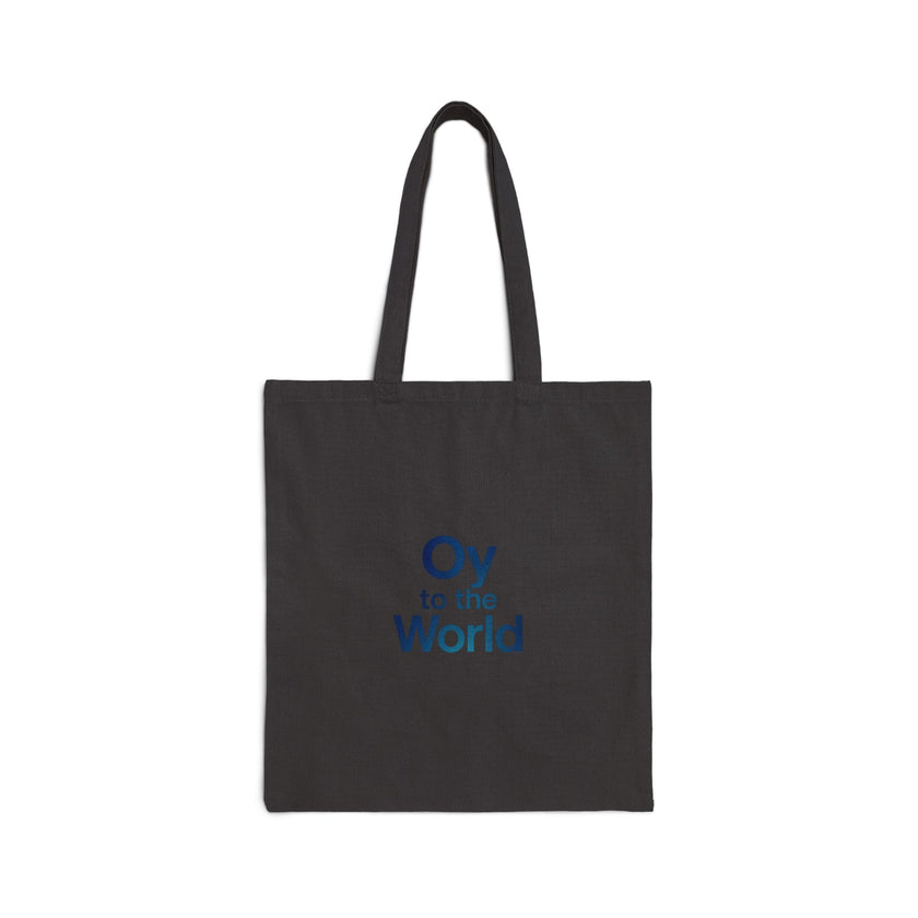 Oy to the World Tote Bag | Holiday Wordplay, Chrismukkah Hanukkah gift ideas Jewish humor