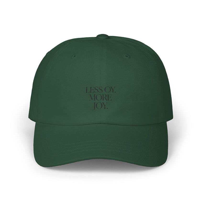 Dad Cap, Jewish Joy Hat, Less Oy More Joy Baseball Cap, Never Again, Jewish Humor Cap, Unisex Baseball Hat
