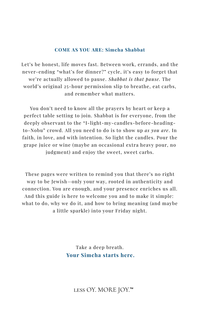 Simcha Kits Shabbat Guide
