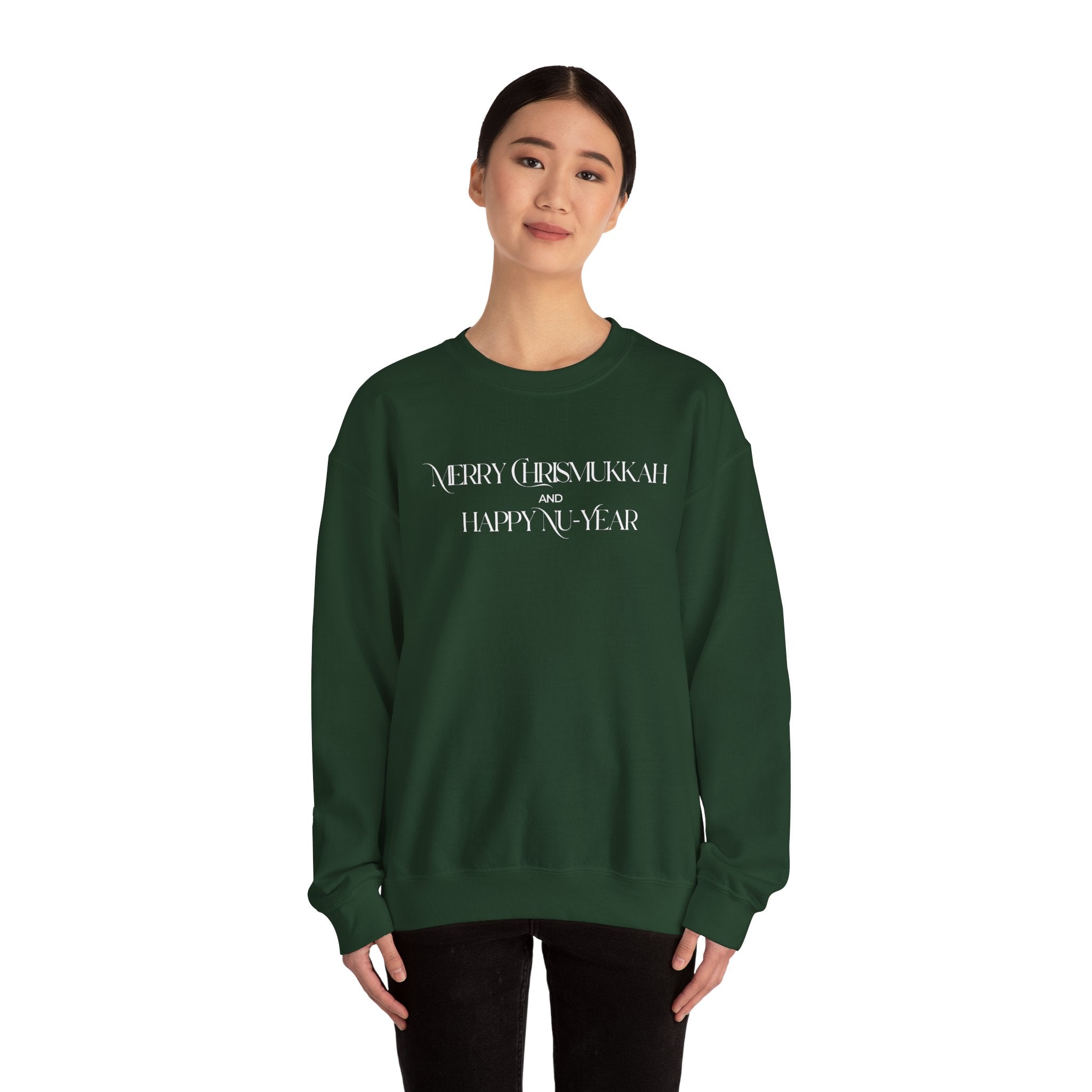 Merry Chrismukkah and Happy Nu Year Crewneck Sweatshirt | Holiday Mashup